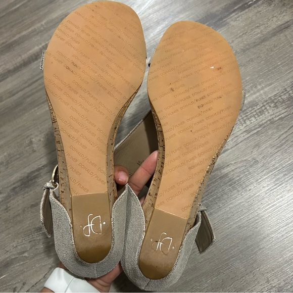 Donald J. Pliner Donnima Metallic Wedge Sandals - Picture 7 of 8